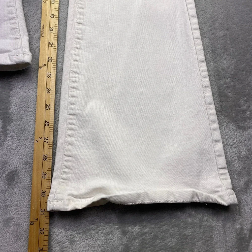 Free People We The Free Just Float On Flare Jeans White High Rise Bell Bottom 26